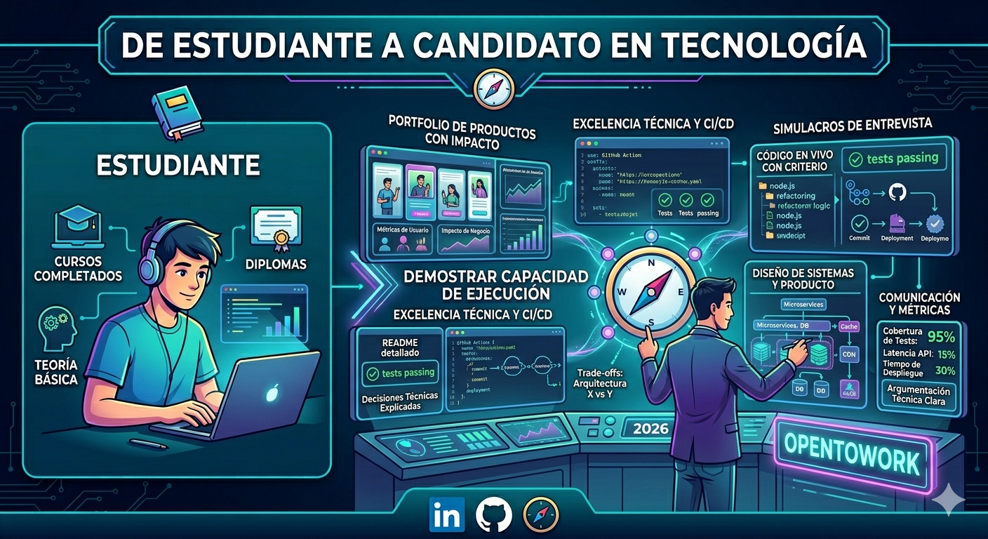🧭 De estudiante a candidato en tecnología